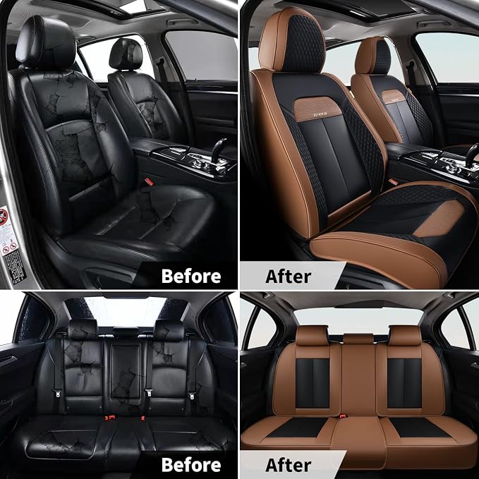 Universal Seat Covers — Full Set — Coffee