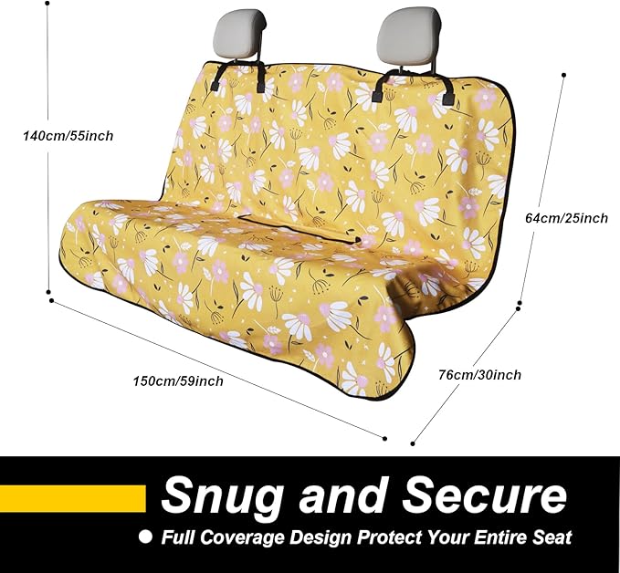 Pet Car Seat Protector — Yellow