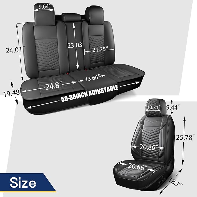 Universal Seat Covers — Full Set — Brown