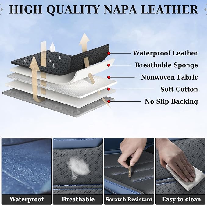 Universal Seat Covers — Front Seat — Blue