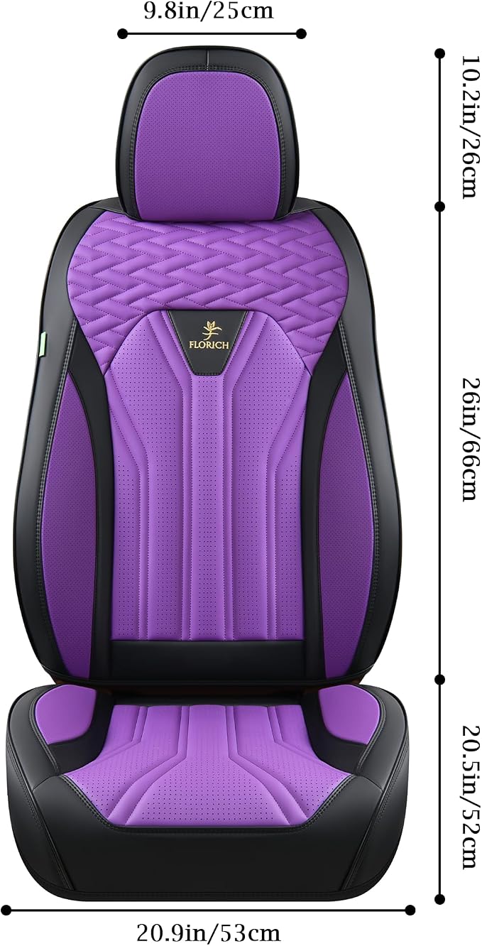 Universal Seat Covers — Full Set — Purple / Black