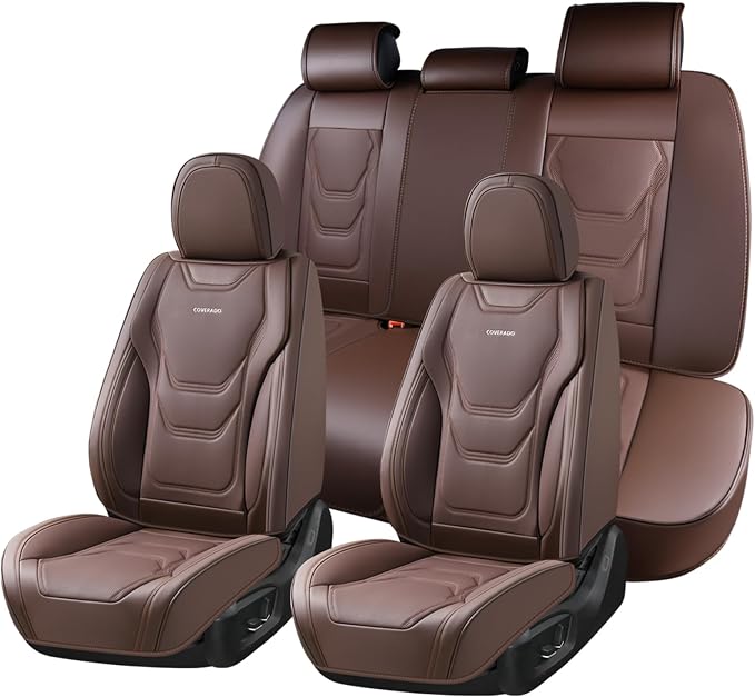 Universal Seat Covers — Full Set — Brown