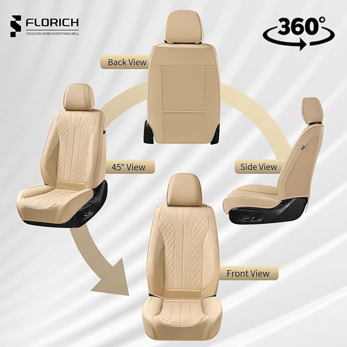 Universal Seat Covers — Front Seat — Beige