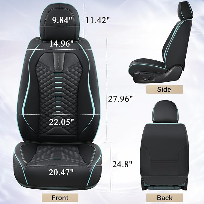 Universal Seat Covers — Front Seat — Black / Blue