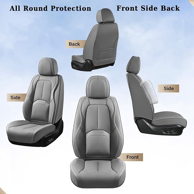 Universal Seat Covers — Front Seat — Gray