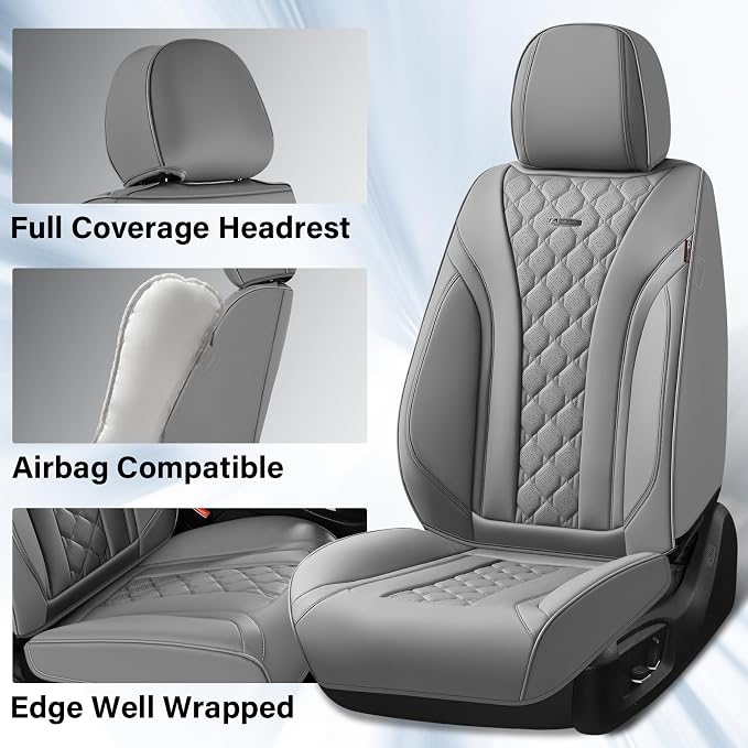 Universal Seat Covers — Front Seat — Gray