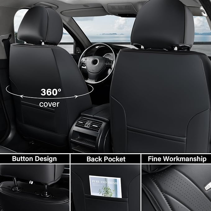 Universal Seat Covers — Front Seat — Black