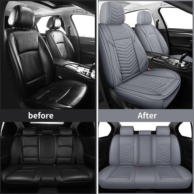 Universal Seat Covers — Full Set — Gray