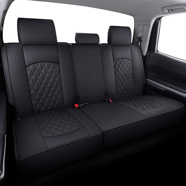Faux Leather Seat Covers for Toyota Tundra — Black