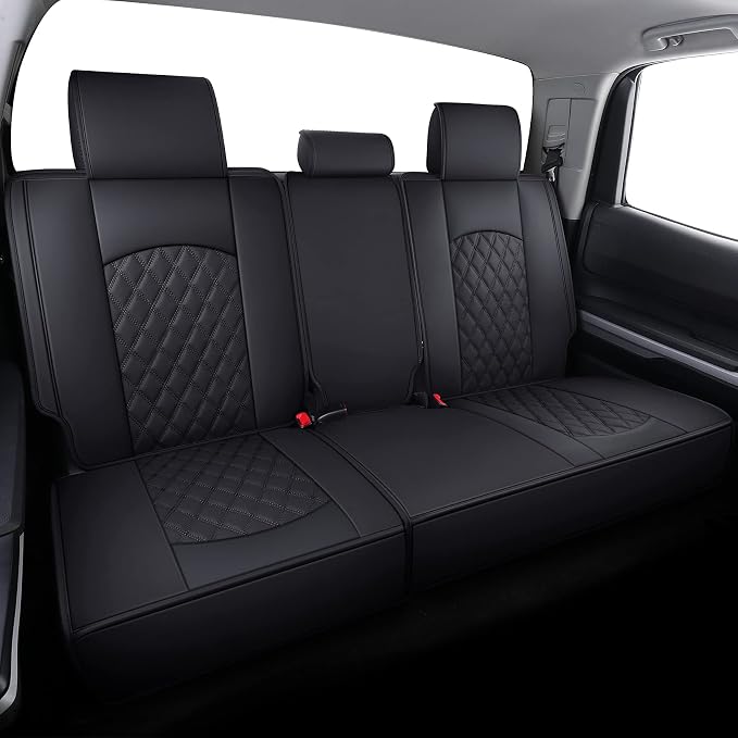 Faux Leather Seat Covers for Toyota Tundra — Black
