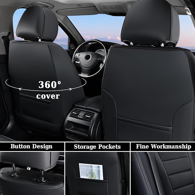 Universal Seat Covers — Front Seat — Black