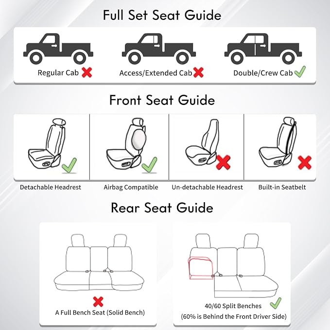 Seat Covers for Toyota Tacoma — Full Set — Black / Blue