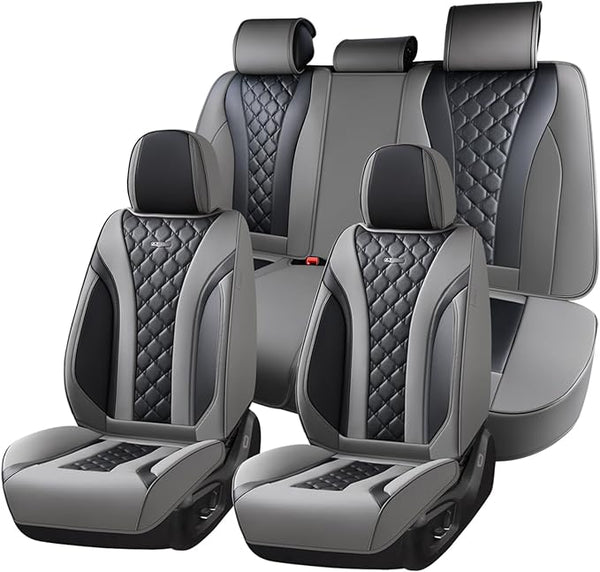 Universal Seat Covers — Full Set — Gray / Black