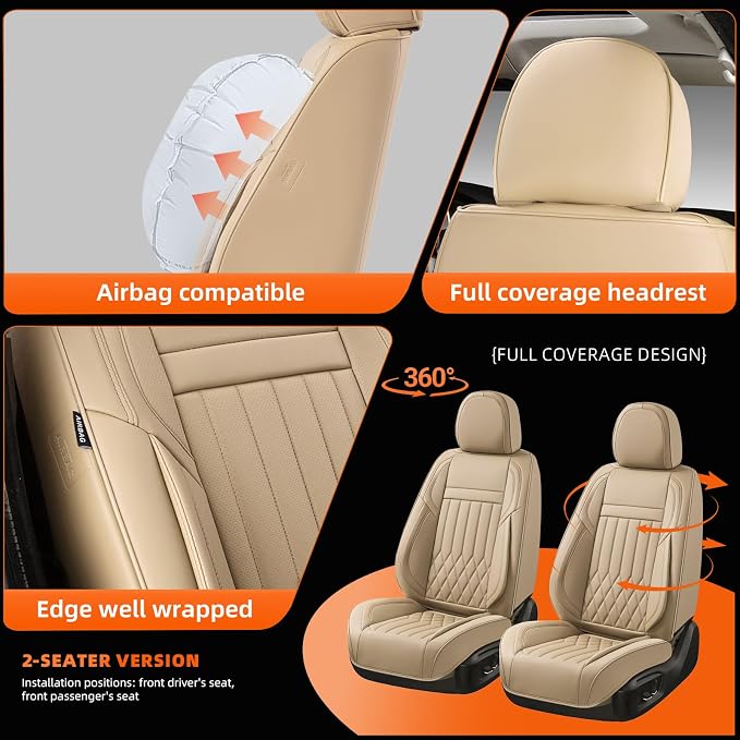 Universal Seat Covers — Full Set — Beige