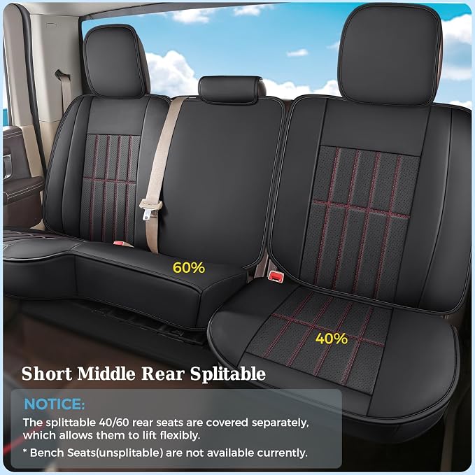 Seat Covers for Multiple Vehicles — Full Set — Red