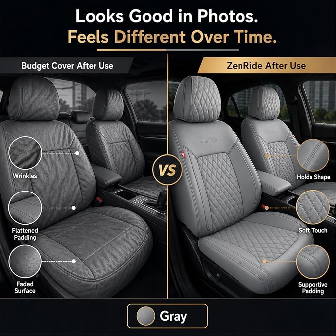 Universal Seat Covers — Front Seat — Gray