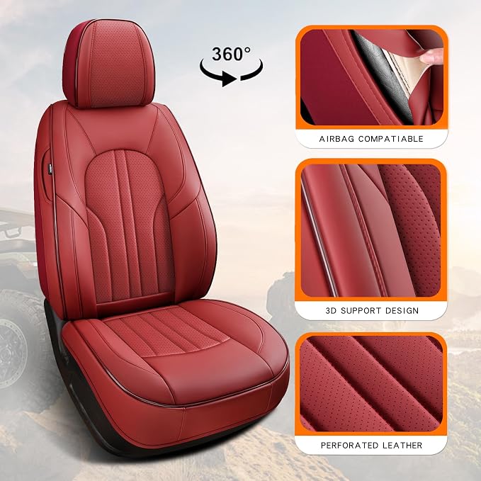 Car Seat Covers — Full Set — Red