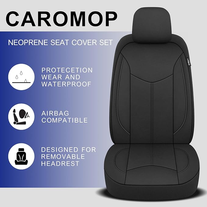 Universal Neoprene Seat Covers — Black