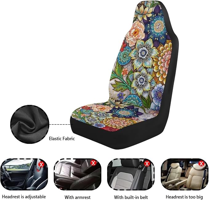 Universal Fabric Seat Covers — Front Seat