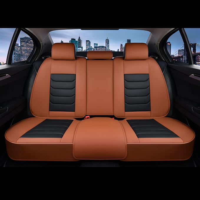 Car Seat Covers — Full Set — Brown / Black