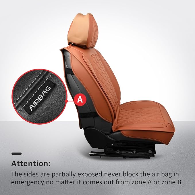 Universal Seat Covers — Front Seat — Brown