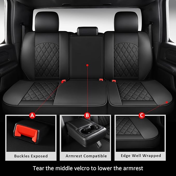 Seat Covers for Multiple Vehicles — Full Set — Black