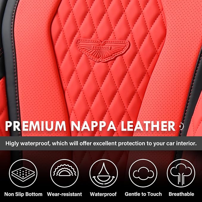 Universal Seat Covers — Front Seat — Red