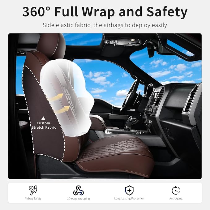 Seat Covers for Toyota Tacoma — Front Seat — Coffee