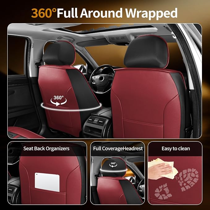 Seat Covers for Nissan Maxima — Front Seat — Red