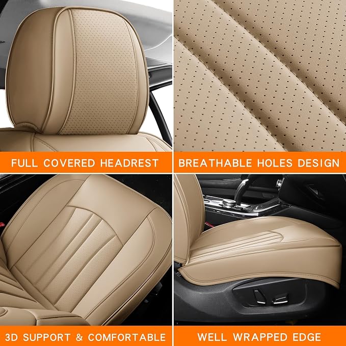 Universal Seat Covers — Full Set — Beige