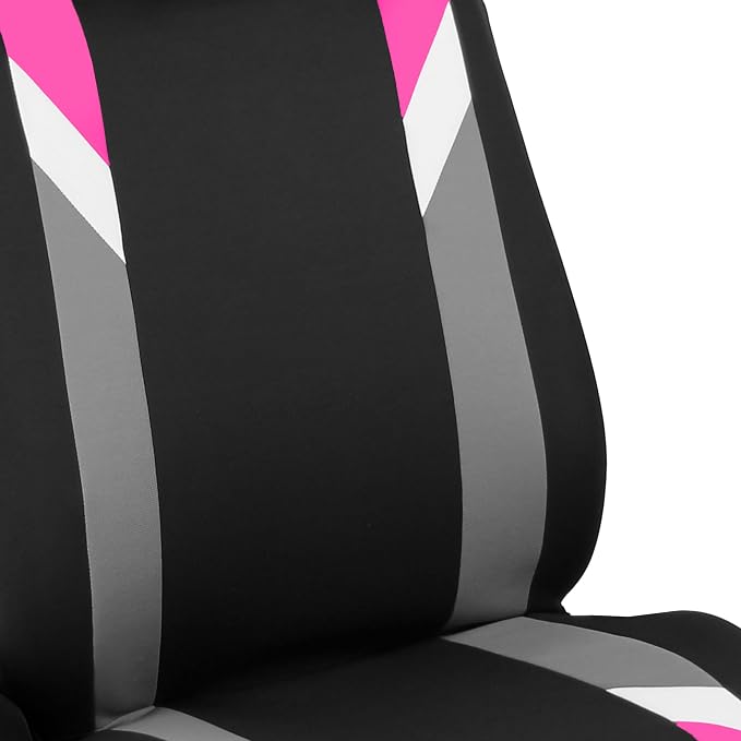 Universal Fabric Seat Covers — Front Seat — Pink