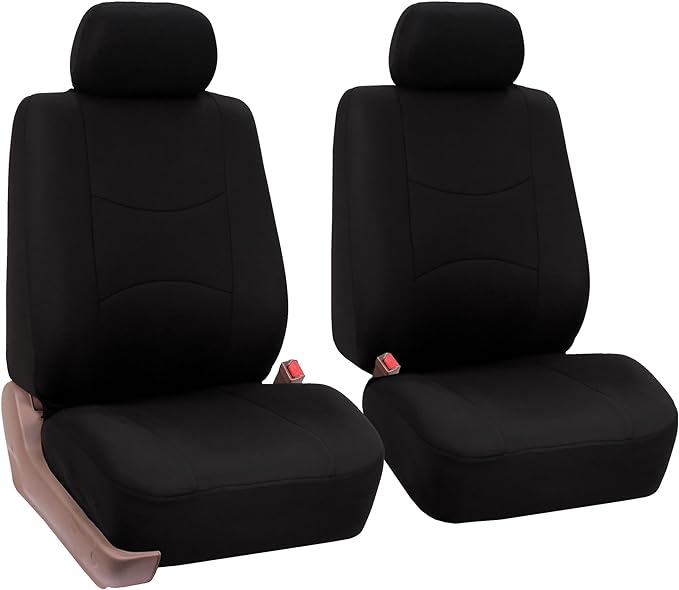 Universal Fabric Seat Covers — Front Seat — Black