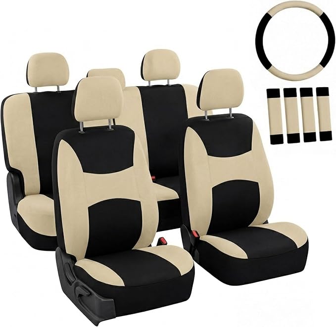 Universal Seat Covers — Beige / Black