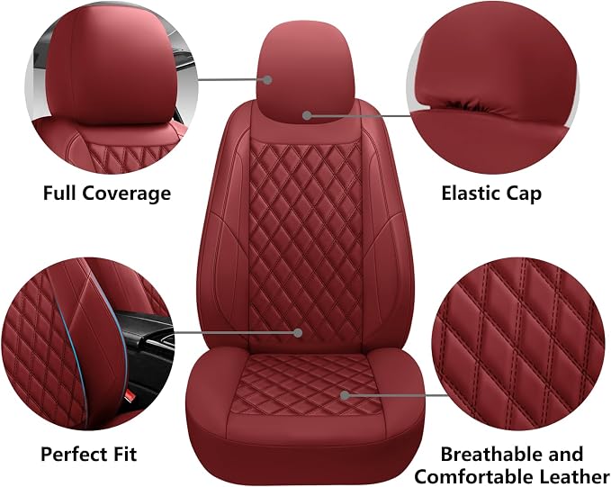Universal Seat Covers — Front Seat — Red