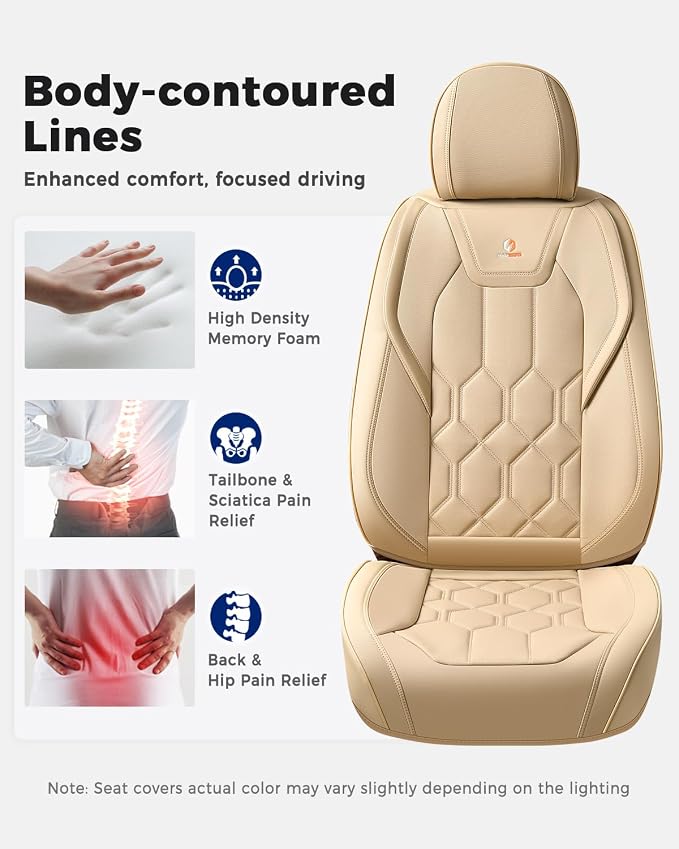 Universal Seat Covers — Full Set — Beige