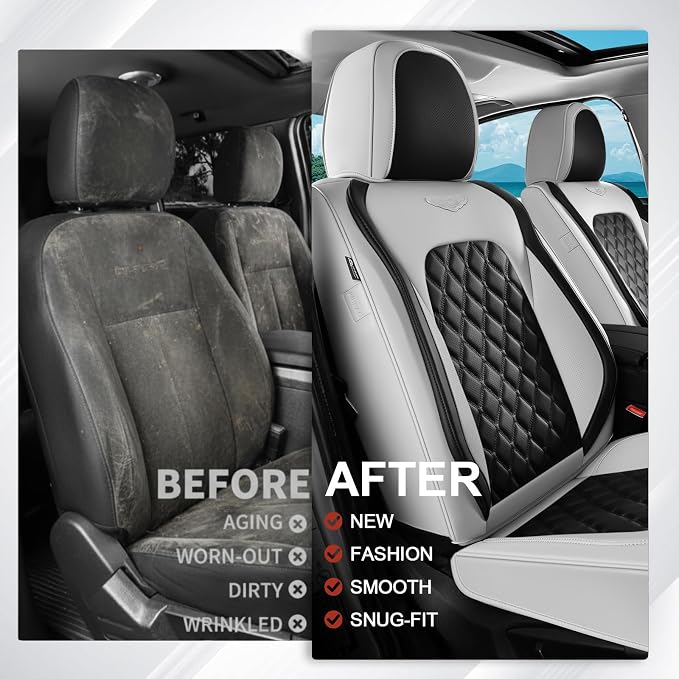 Faux Leather Car Seat Covers — Full Set