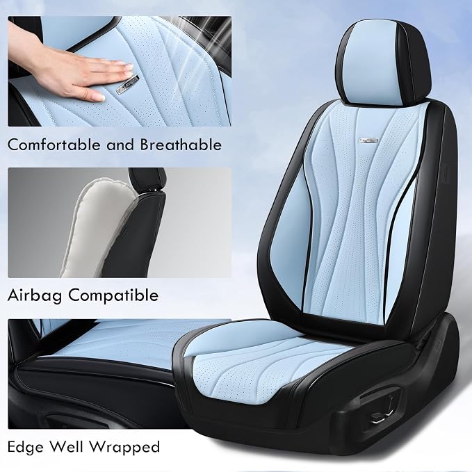Universal Seat Covers — Front Seat — Black / Blue