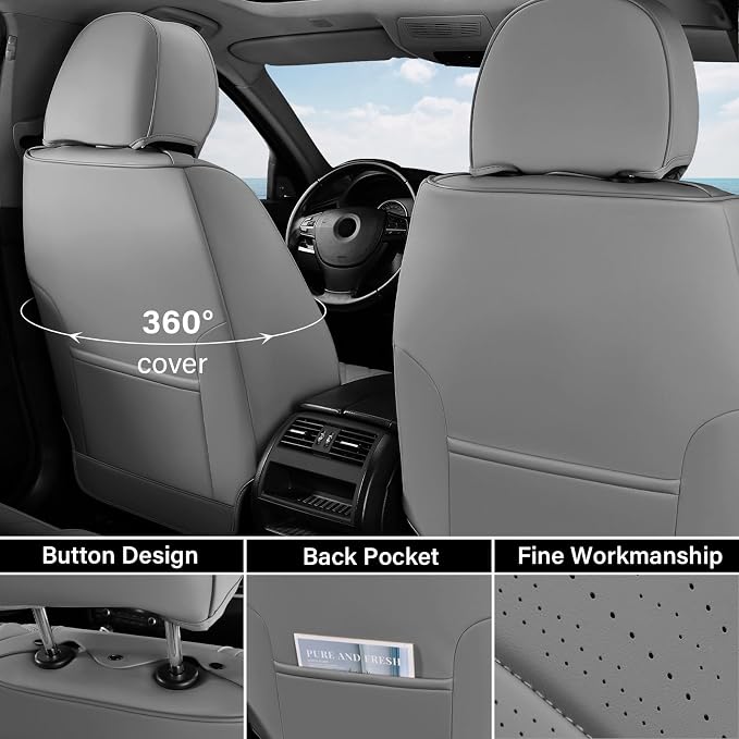 Universal Seat Covers — Front Seat — Black / Gray