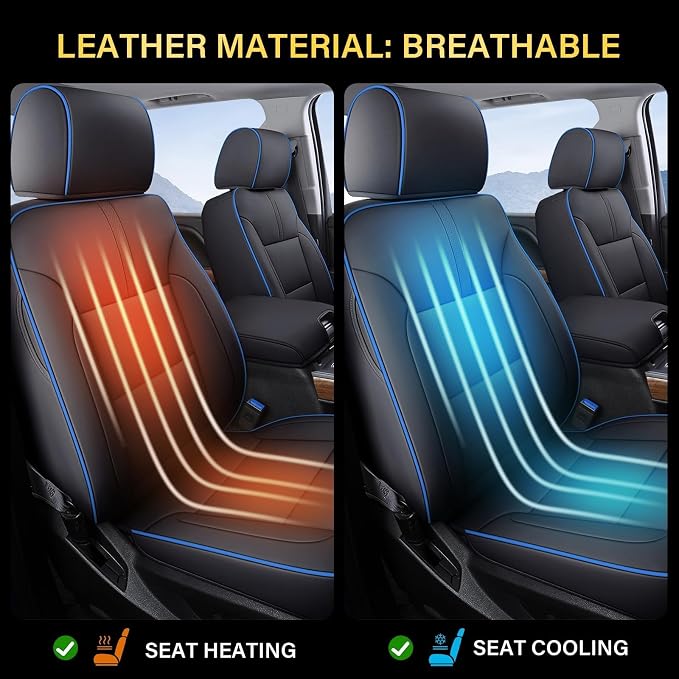 Faux Leather Seat Covers for Chevrolet Silverado / GMC Sierra — Front Seat