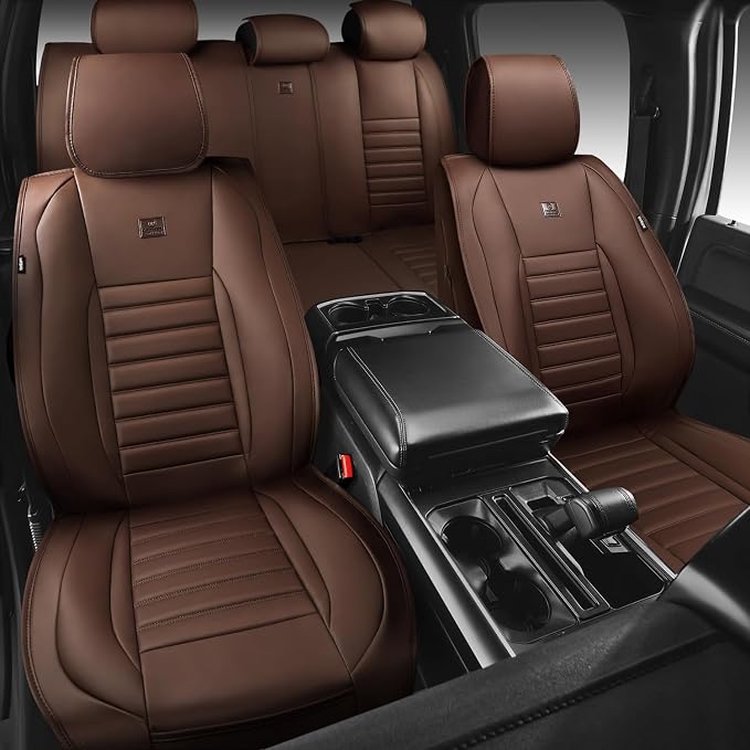 Universal Seat Covers — Full Set — Brown