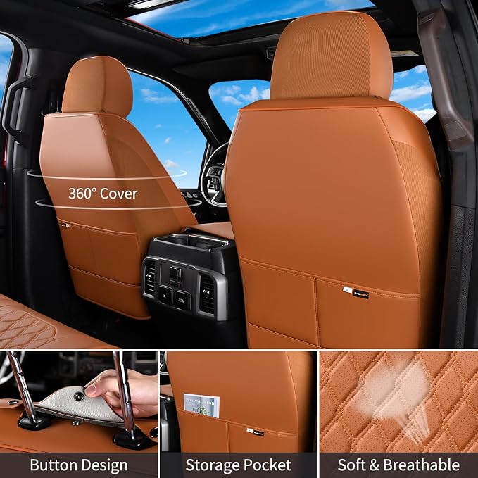 Seat Covers for Toyota Tacoma — Full Set — Brown