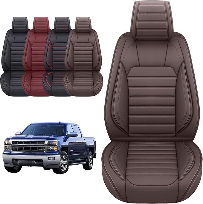 Seat Covers for Chevrolet Silverado / GMC Sierra — Front Seat — Brown