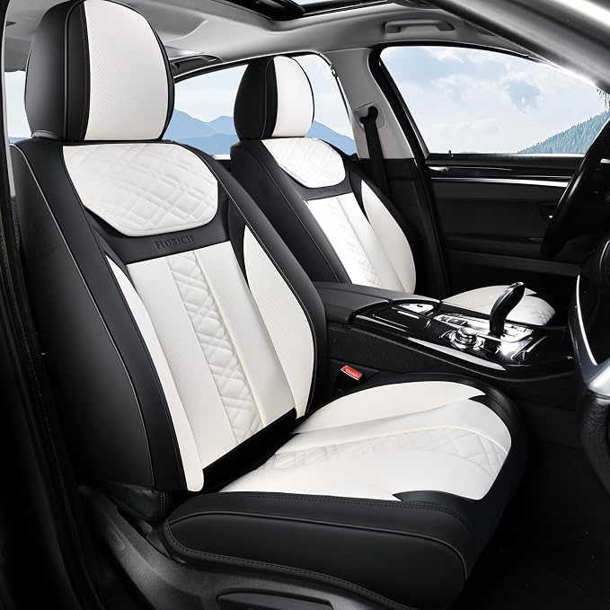 Universal Seat Covers — Front Seat — White