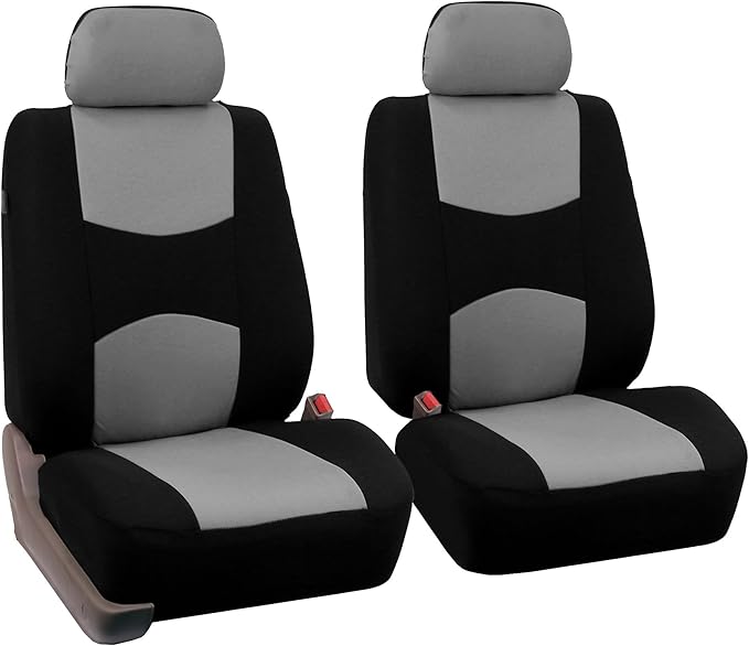 Universal Fabric Seat Covers — Front Seat — Gray