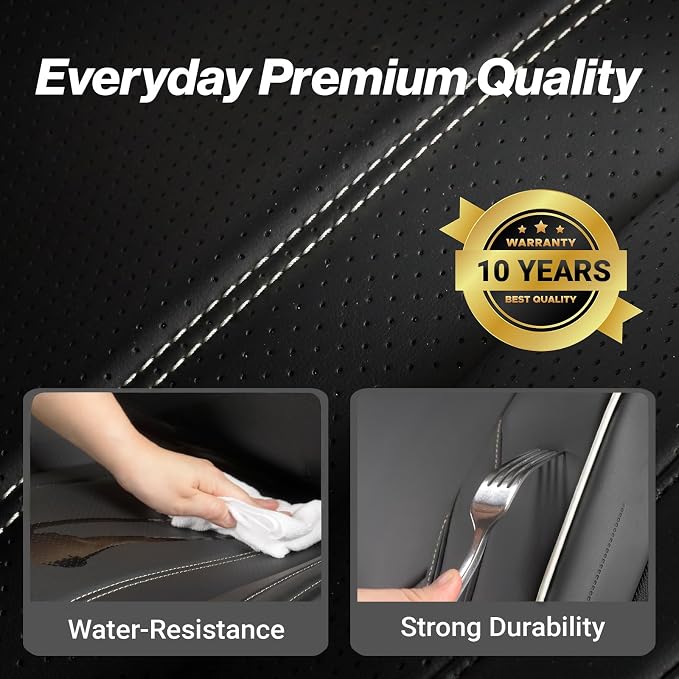 Seat Covers for Ford Ranger — Front Seat — Black / White