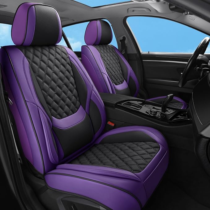 Universal Seat Covers — Full Set — Purple / Black
