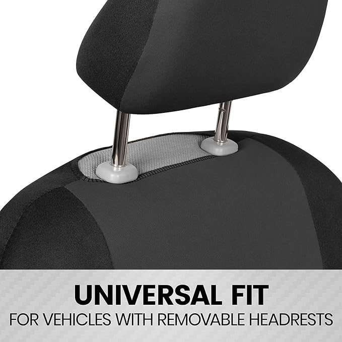 Universal Seat Covers — Front Seat — Black