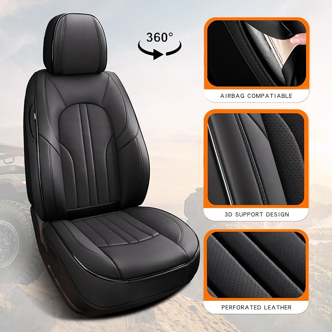 Universal Seat Covers — Full Set — Black