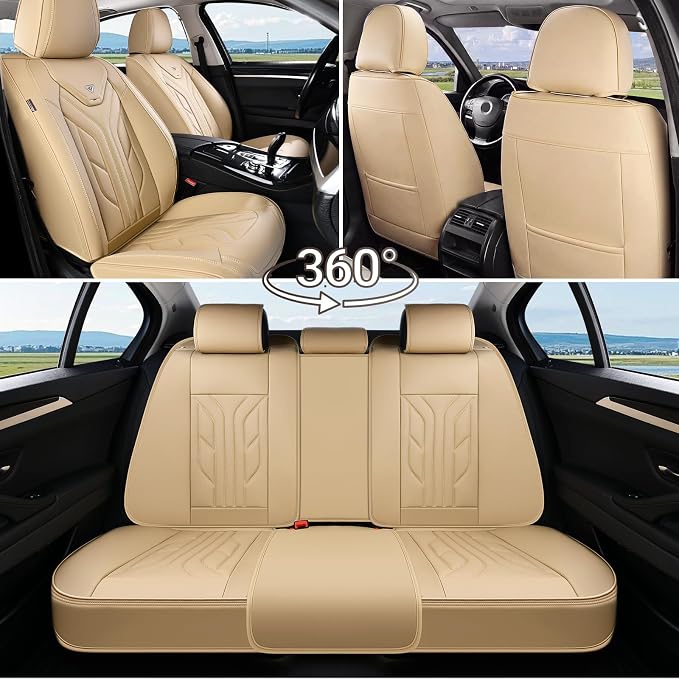 Universal Seat Covers — Full Set — Beige