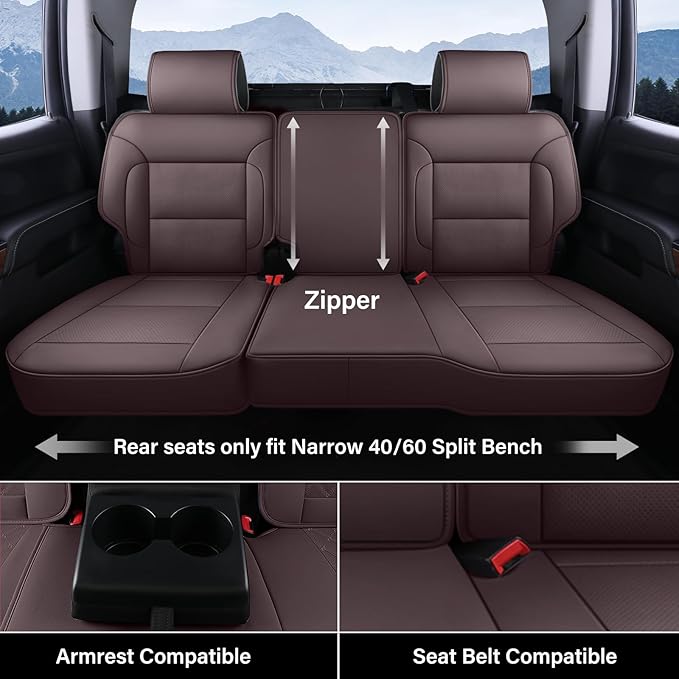Seat Covers for Chevrolet Silverado / GMC Sierra — Full Set — Brown